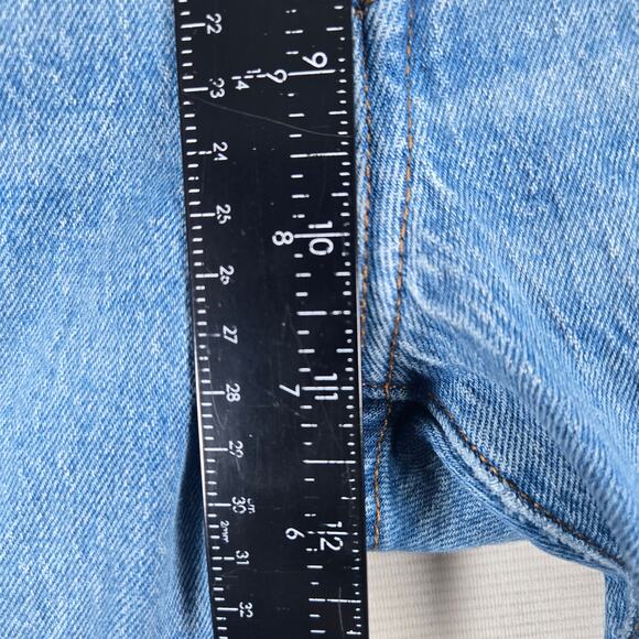 Levi's Premium High Rise Button Fly 501 Skinny Fit Distressed Hem Jeans Size 31 - Picture 3 of 8